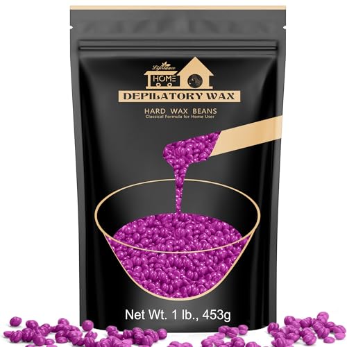 Lifestance Violet Waxing Beads, 1LB Coarse Hair Removal Wax Beans for Face, Eyebrow, Brazilian Bikini, Sensitive Skin at Home for Women and Men