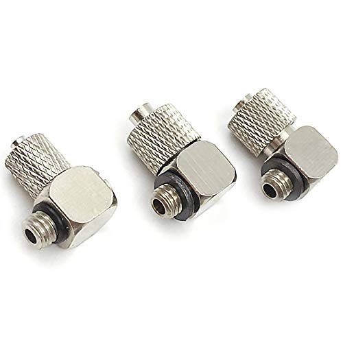 SNOWINSPRING 20 pezzi M5 – 4 mm Gomito pneumatico tubo aria raccordo rapido