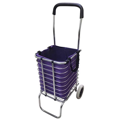 Carrinho Dobravel Aluminio Feira Sacola Ecologica Compras Portatil Transporte