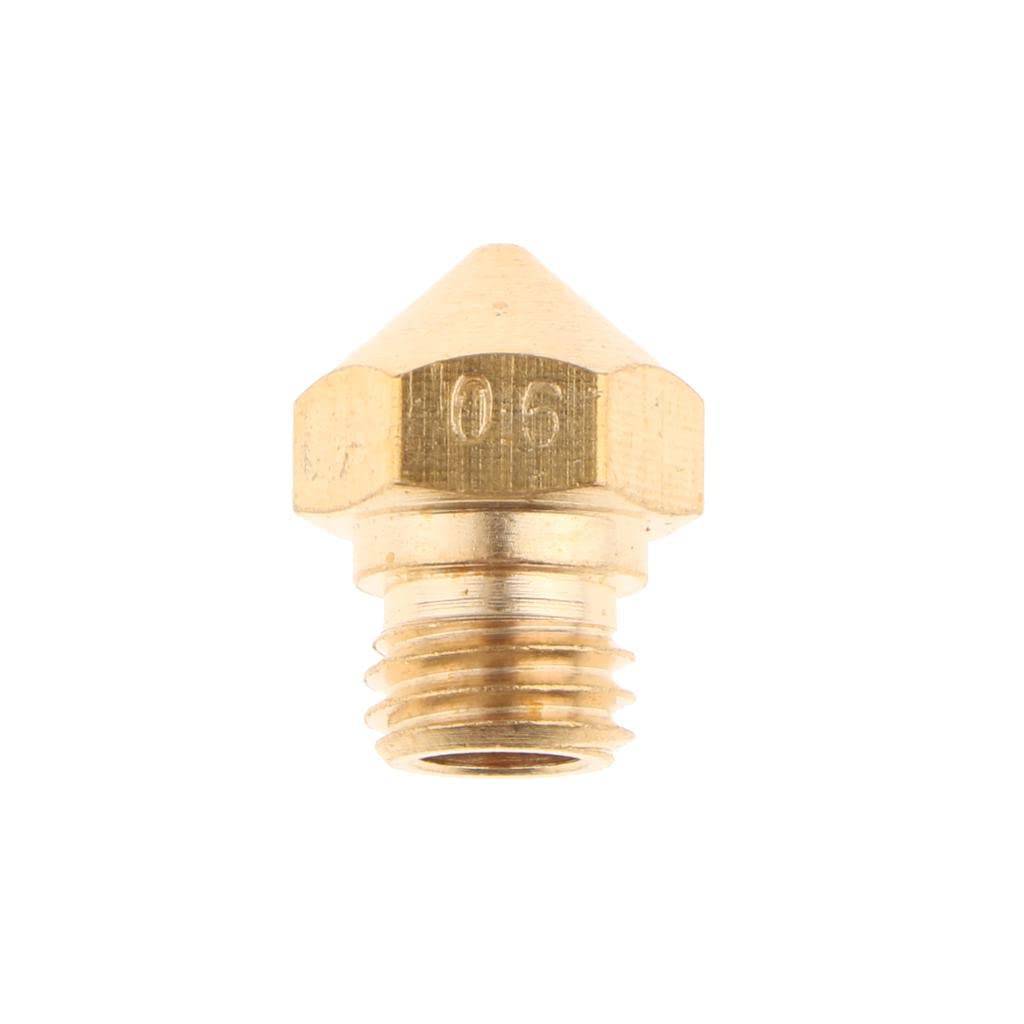 3D Printer Nozzle Copper Printhead Extruder Print Head for 1.75MM MK10 0.6mm-image-2
