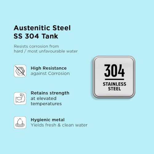 Black+Decker Galerus Geyser 5 Litre | Instant Water Heater for Home & Kitchen | 3KW | High Grade Stainless Steel Tank I Copper Sheathed Heating Element I 5 Year Tank Warranty | Water Geyser White - Image 6