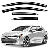Window Deflectors Smoke Tinted Tape-On Side Window Vent Visor Deflectors Rain Guards Compatible with Toyota Corolla 2020-2026 Hatchback - 4pcs. GW0795