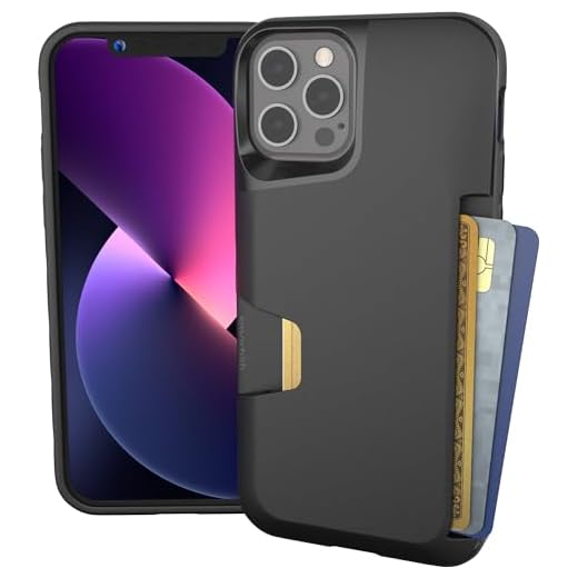 Smartish iPhone 12/12 Pro Wallet Case - Wallet Slayer Vol. 1 [Slim + Protective] Credit Card Holder (Silk) - Black Tie Affair