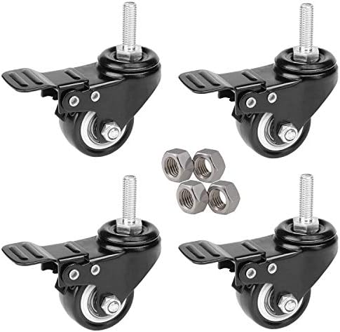 4 Pack Of 2 Inch Stem Casters, Abuff M10 Heavy Duty Swivel - View #4