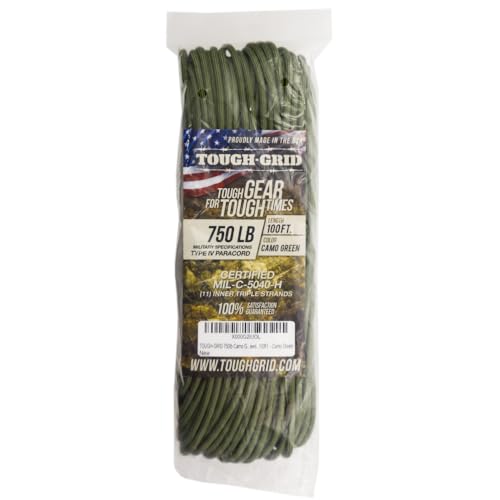 TOUGH-GRID 750lb Paracord Made in the USA