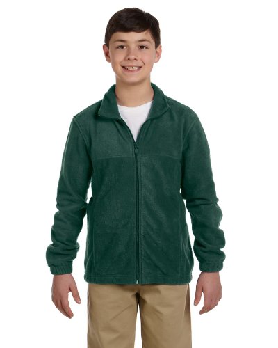 Veste polaire verte chaude pour enfant vêtement zippé mi-saison taille M