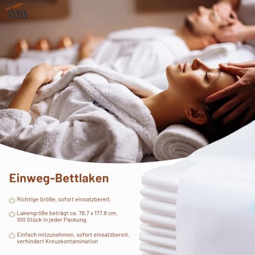 Tvvcalk 100PCS Einweg Bettlaken, 80 x 180cm – Ansicht 2