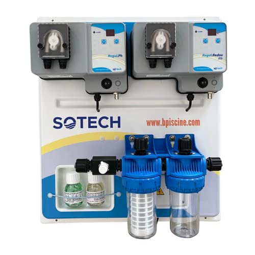 ByPiscine - Tableau complet régulateur pH et chlore automatique pour piscine jusqu'à 160m3