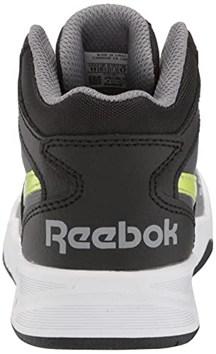 Reebok Boy's Bb4500 Court Sneaker, Black/Pure Grey/Acid Yellow, 12 Little Kid #TOP2