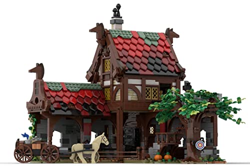 Steinchenshop MOC Medieval Stables von Gr33tje13 aus 2265 gobricks Steinen 96105 Cover