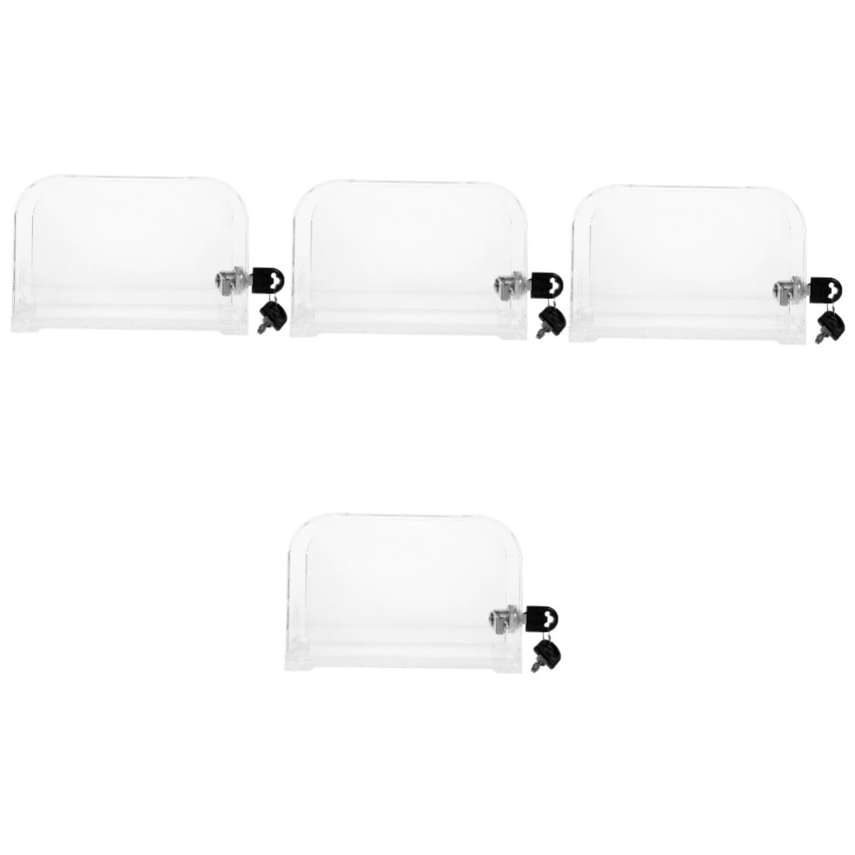 NUOBESTY Lot de 4 Boîtes de Rangement pour Cartes de Visite Capacité pour Le Bureau