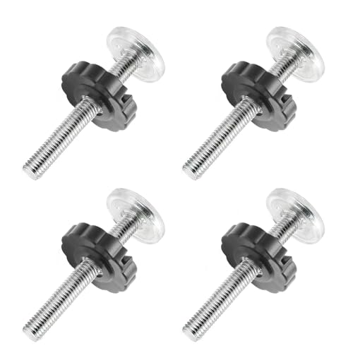 4 Pcs Pressure Mounted Baby Gates Threaded Spindle Rods M10 *10cm Walk Thru Gates Accessory Screw Bolts Kit for Baby Safety Gates Pet Dog Gate Stair Gates(Black)