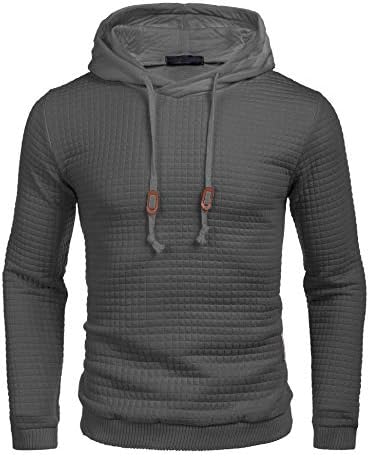 COOFANDY Men's Casual Hoodies Sweatshirt Hipster Gym Long Sleeve Drawstring Plaid Jacquard Pullover Hooded 1 COOFANDY Men's Casual Hoodies Sweatshirt Hipster Gym Long Sleeve Drawstring Plaid Jacquard Pullover Hooded