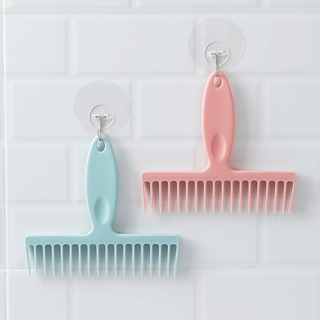Household Broom Hair Removal Comb Removal Cleaning Tool for Clean The Hair and Dust On The Broom Bathroom Sewer Hair Collectors 2 Pieces, Blue : Health & Household
