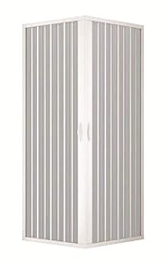 ROLLPLAST PINTO Mampara de ducha 70 x 70 cm, de PVC, modelo acuario con apertura central