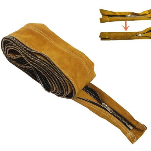Funda de cuero vacuno ignífugo para proteger cables de antorchas TIG de 25 pies 7