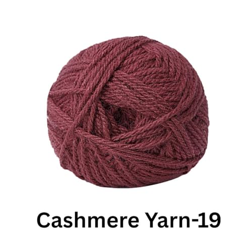 Image of VCR Dark Maroon Cashmere Knitting Yarn, 100 Grams Hank, 265 Meters Length, Acrylic 75% and Nylon 25%, Soft Crosia Thread for Crochet and Knitting, Suitable for Sweaters, Pullovers and Jackets