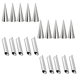BESPORTBLE 20 Stück Edelstahl Croissant Röhren – 10 Zylindrische 10 Konische Cannoli Formen Wiederverwendbar Rostfrei Backzubehör für Croissants Gebäck Desserts