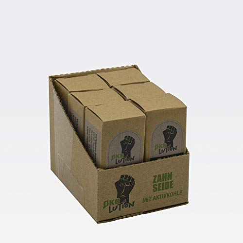 Ökolution Premium Zahnseide, BPA-frei und vegan, 30 Meter Länge, mit Aktivkohle, reinigt die Zahnzwischenräume, im wieder-verwendbaren Glasbehälter mit Deckel – Bild 6