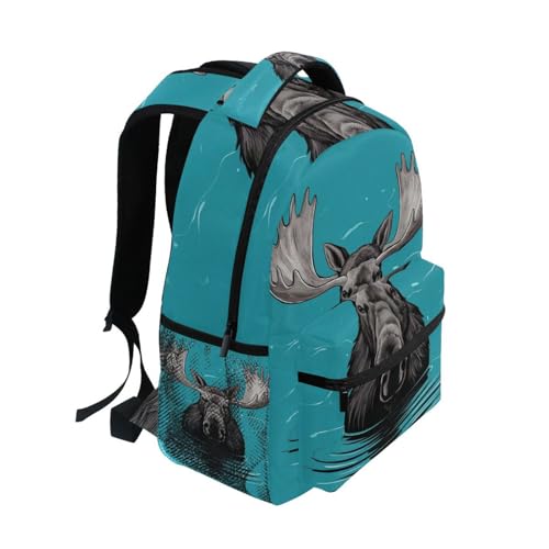 Moose Water Boys Girls Kids School Backpacks Bookbag, School Bag Travel Backpack Daypack2