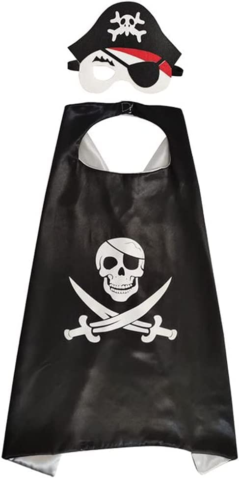 YKKJ Capa de Pirata, Juego de Accesorios de Pirata, Capas de Halloween, para Niños para Cosplay y Fiestas Temáticas de Halloween.