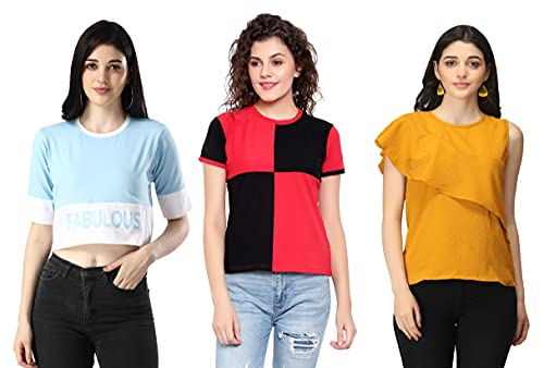 Image of DHRUVI TRENDZ Women Tops | T Shirt for Women | Tops for Jeans for Women | Western Tops for Women Stylish | T-Shirt for Women