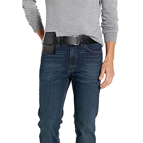 Eaglecell Nylon Cellphone Holster For Iphone Se (2020/2022), 11 Pro, Xs/X, 8/7/6S/6, Alcatel Insight, Lg Aristo 2, Galaxy S10E - Vertical Case Canvas Waist Carrying Pouch With Belt Clip/Loops, Black #TOP4