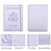 Passport Holder for Travel, Leather Passport Cover Wallet Case RFID Blocking Passport Book Holders for Travel Women Men Family Travels Must Haves Essentials, Purple