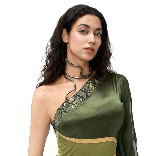 Spooktacular Creations Bendable Snake Necklace & Bracelet, Halloween Flexible Adjustable Jewelry for Women, Adults & Kids Snake Costume Accessory Multi-Purpose Decor2