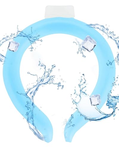 Nature Pulito Neck Cooling Tube PCM Cooling Collar for Freezer or Ice Water Pre-Chill Reusable Wearable Neck Cooler Ring for Hot Weather Yard Work Walking Hiking Camping Commute