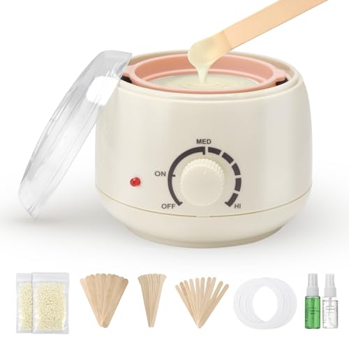 AUZEAL 250ml Mini Waxing Kit for Women, Hard Wax Kit for Hair Removal, Waxing Kit for Bikini, Underarms, Eyebrows, Face, Compact for Teen Girls or Students Starters, Sensitive Skin, Dorms & Home Use