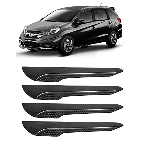 Image of AOSIS-Car Bumper Protector /Bumper Guard for Honda Mobilio with Single Chrome Stripe (4-Pcs)