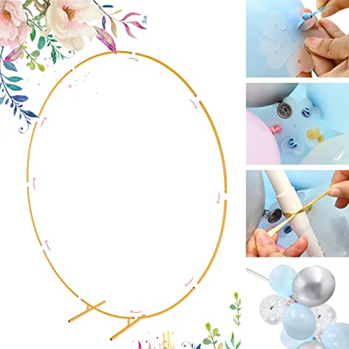 Kit de arco de globos de metal con bases de agua y clips para eventos 5