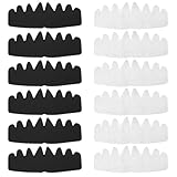 12 Stück Baseballkappen-Einsätze, Baseballkappen-Einsätze, flexibel, waschbar, wiederverwendbar, Filzformer, Mütze, Schweißfutter, Kappe, Fitter-Einsätze, Schwarz