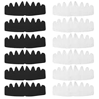 12 Stück Baseballkappen-Einsätze, Baseballkappen-Einsätze, flexibel, waschbar, wiederverwendbar, Filzformer, Mütze, Schweißfutter, Kappe, Fitter-Einsätze, Schwarz