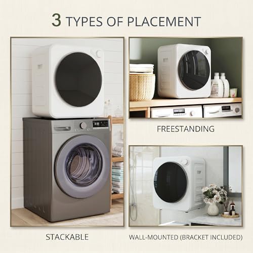 Sèche-linge électrique compact HOMCOM idéal pour dortoir étudiant - 4