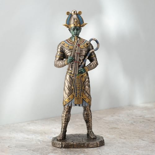 Estatua Osiris Egipcio Antiguo Resina Bronce 27 cm miniatura 3