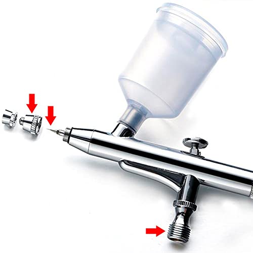 Caneta Aerógrafo Dupla Ação Lorben Profissional 0,35mm Metálico 2 Cubas