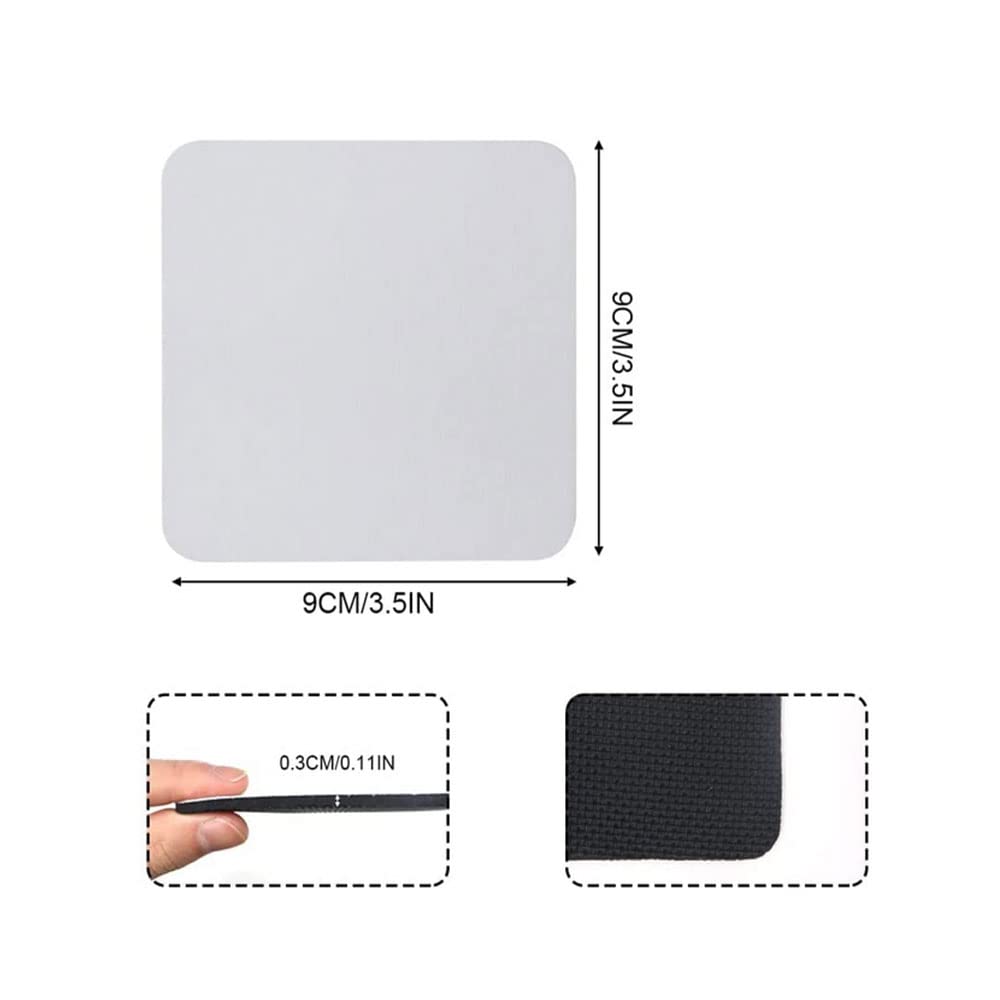 rflaueo 20pcs 9x9cm Sublimation Blanks Coasters Blank Heat Transfer Cup Mat for DIY Crafts Home Kitchen Decor(U12-20) - Image 2
