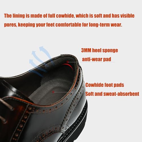 Men's Breathable Oxford Dress Shoes for Wedding, Office and Business Casual Non-Slip Sole with Cushioned Support3