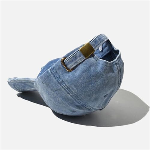 Image of Classic Washed Distressed Vintage Baseball Cap Unconstructed Soft Cotton Denim Dad Hat for Men Women