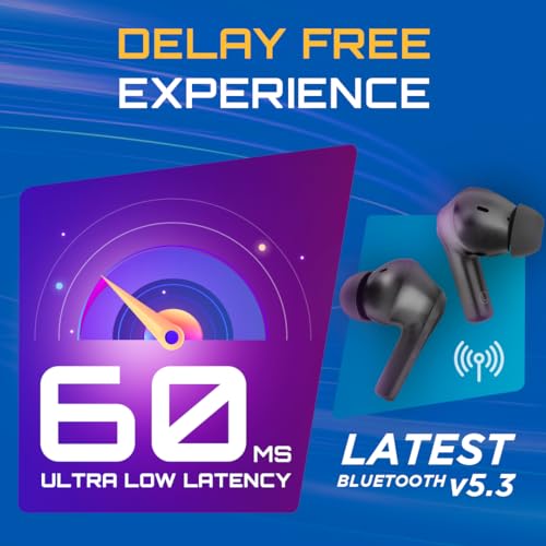 Image of Fastrack Fpods(New Launch) FS100 Bluetooth TWS in-Ear Earbuds with 40 Hrs Playtime |BT V5.3|10mm Extra Deep Bass Drivers|Quad Mic ENC for Clear Calls|Low 60ms Latency Gaming Mode|NitroFast Charge