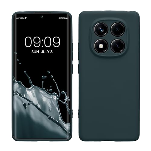 kwmobile Case Compatible with Xiaomi Redmi Note 14 Pro 4G Case - Protective Slim TPU Phone Cover - Soft Matte Finish - Dark Slate