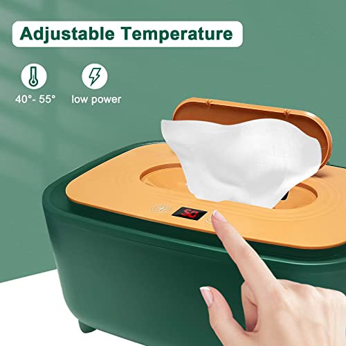Wipe Warmer For Babies, Wet Wipes Dispenser, Diaper Warmer Container, Baby Essentials For Newborn Boy, Girl. Baby Registry Must Haves Accessories. Pregnancy Gift Stuff, New Born Necessities Item-Green #TOP3