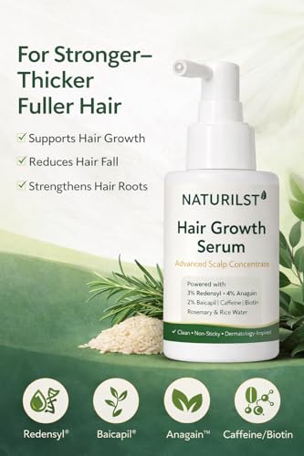 Image of Hair Growth Serum Concentrate - 3% Redensyl, 4% Anagain, 2% Baicapil, Caffeine, Biotin, Plant Keratin & Rice Water - Hair Growth Serum For Men & Women, 50ml
