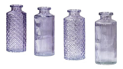 4er Set Vase Lila H13cm Violett Pastell Glas Blumenvase Tischdeko Frühling Blumendeko Glasvase Dekovase 4er Set Vase Lila H13cm Violett Pastell Glas Blumenvase Tischdeko Frühling Blumendeko Glasvase Dekovase