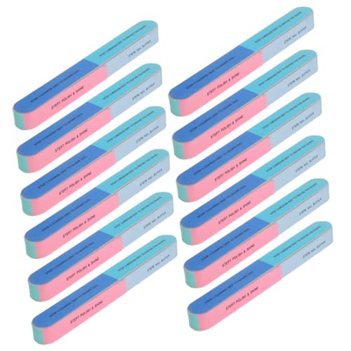 DECOMELODY 12 piezas Bloques Uñas Profesionales Caras Pasos Pulidores Resistentes y Lavables para Manicura y Pedicura para Uñas de Dedos y Pies