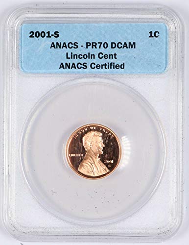 2001 Lincoln Cent - Proof - ANACS 70