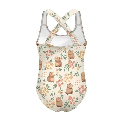 Girls One Piece Swimsuit Cross Back Strap Bathing Suit Little Kids Summer Beach Sport Swimwear Size 5-14 Years2