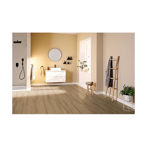 Egger Laminatboden Aqua Clic It EL1007 Sherman Eiche Honig (8mm, 1,995m²) | authentische Holzoptik | | Einfache Verlegung durch Klicksystem | Praktisch & wertbeständig, Braun – Bild 5